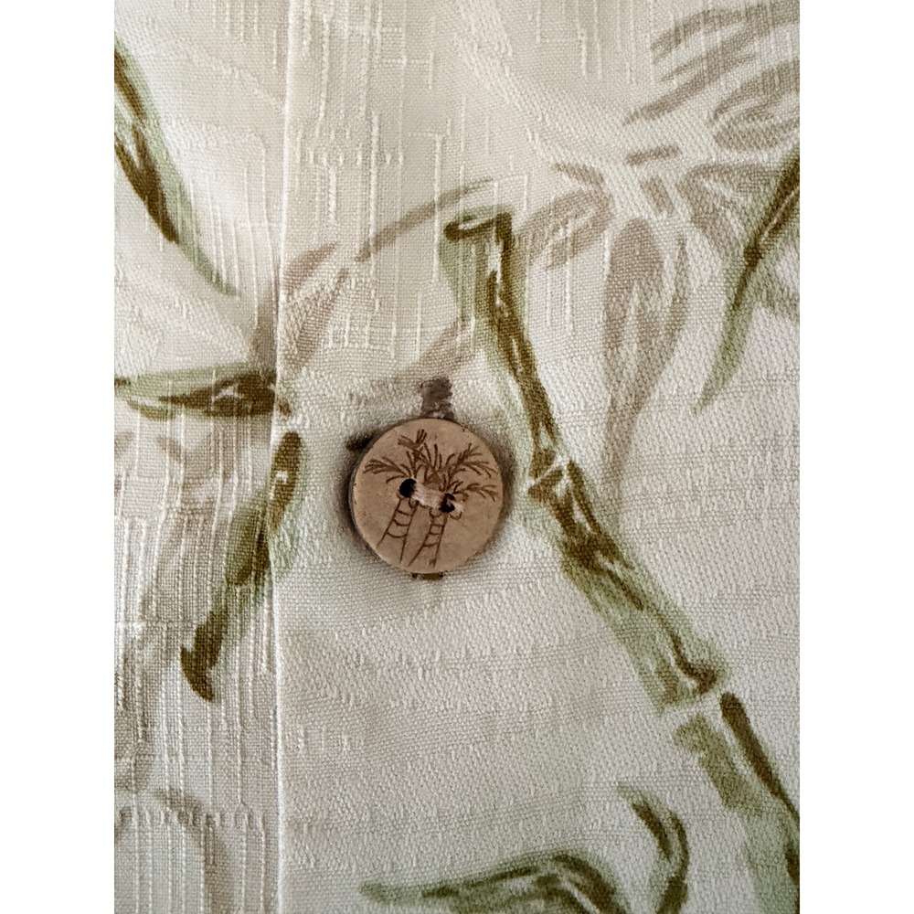 Kahala Hawaiian Islands Mens XXL Silk Bamboo Camp Shirt Beige Aloha Resort - Picture 10 of 13